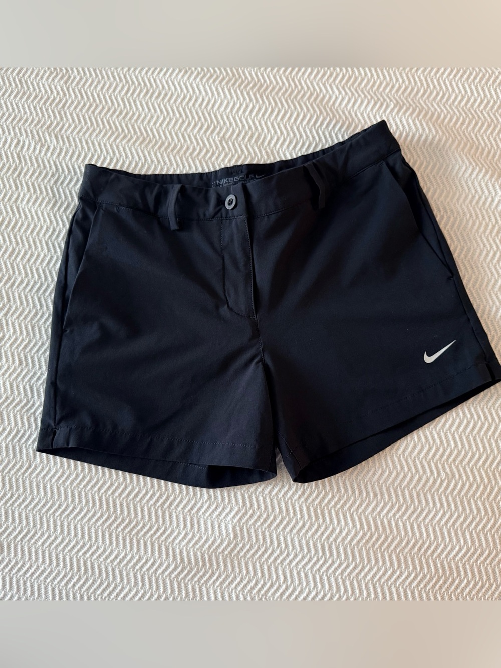 Nike Girl’s Medium Black Athletic Golf Shorts wit Adjustable Waist